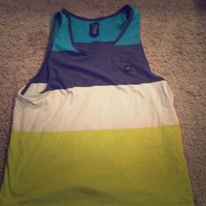 Astars Blue, White and yellow tank top